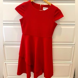 Blush Kids Size 12 Short Sleeve Knitted Red Dress